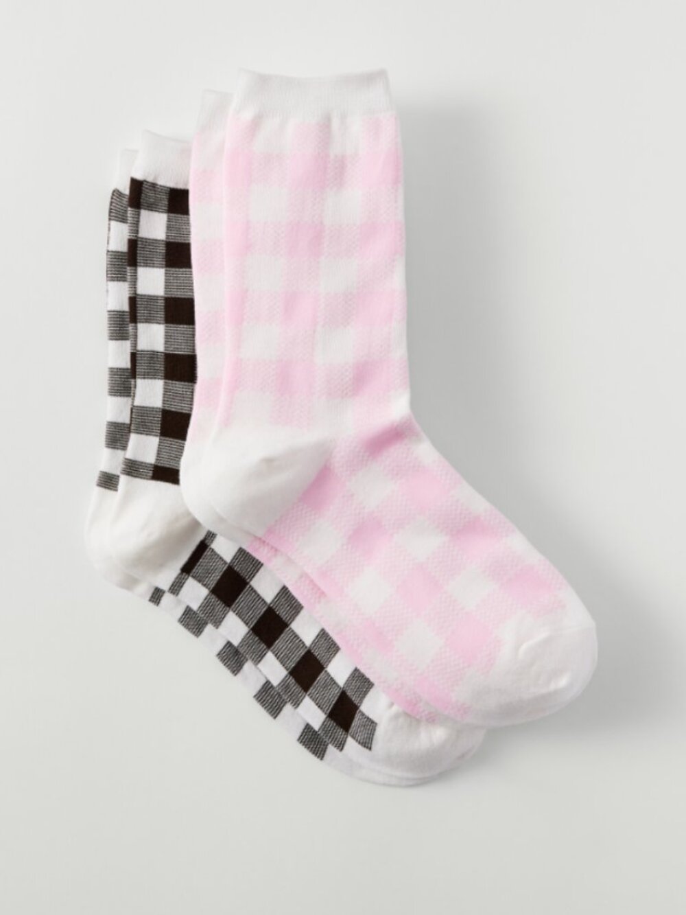 Ann Taylor Gingham Crew Socks 2 pairs
